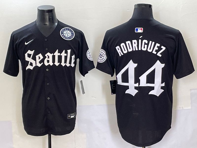 Men 2025 Seattle Mariners 44 Rodriguez Five generations Joint Name Nike MLB Jersey style 11